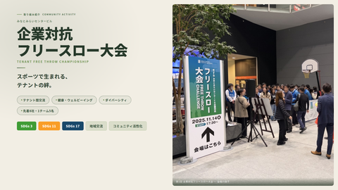 【取り組み紹介】企業対抗フリースロー大会